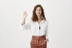 Polish woman greeting someone else