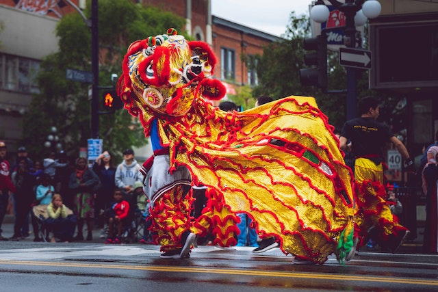 Picture of a Chinese parade