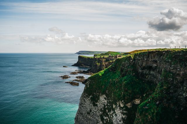 Irish coastal cliffs overlooking the Atlantic Ocean, reflecting the landscapes where the Irish language developed.